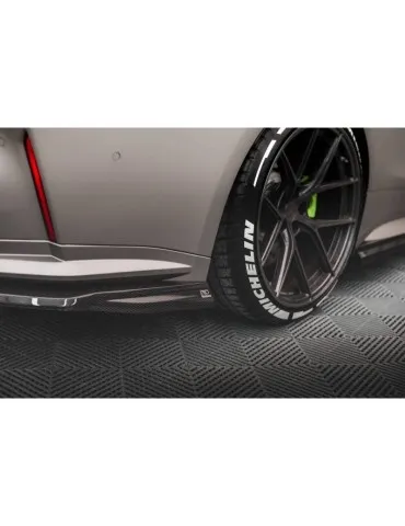 Lame de pare-chocs Latérales Arrière Fibre de carbone BMW M4 G82 - Maxton