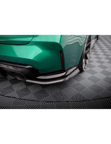 Lame de pare-chocs Latérales Arrière Fibre de carbone BMW M3 G80 - Maxton