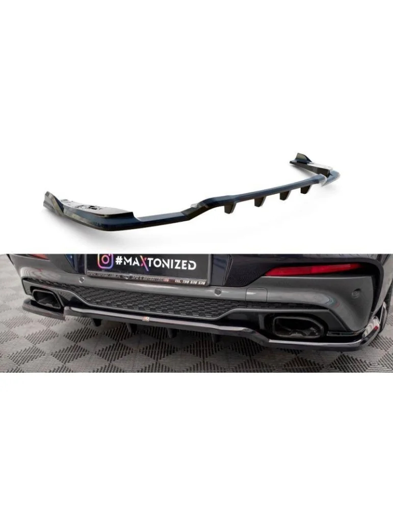 Diffuseur central Arrière (avec une barre verticale) V.2 BMW X4 M40i G02 - Maxton