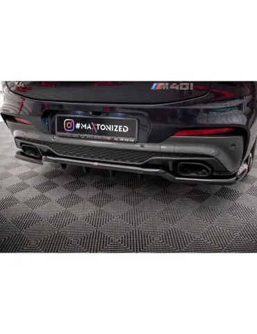 Diffuseur central Arrière (avec une barre verticale) V.2 BMW X4 M40i G02 - Maxton