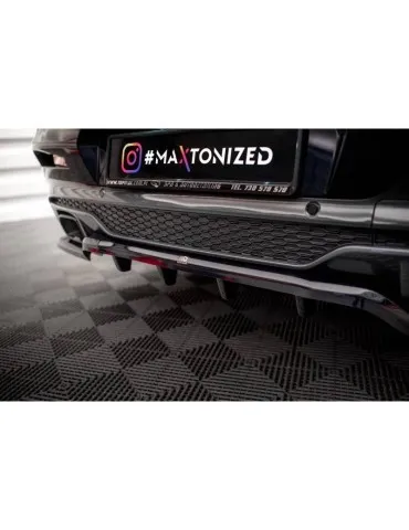 Diffuseur central Arrière (avec une barre verticale) V.2 BMW X4 M40i G02 - Maxton