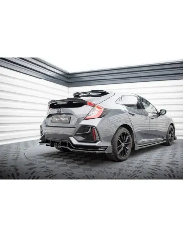 Diffuseur central Arrière (avec une barre verticale) + Volets latéraux HONDA CIVIC sport Mk 10 Facelift - Maxton