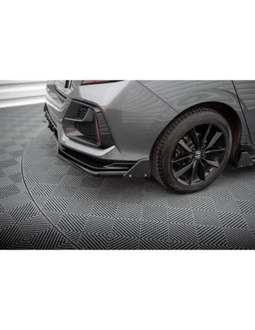 Diffuseur central Arrière (avec une barre verticale) + Volets latéraux HONDA CIVIC sport Mk 10 Facelift - Maxton