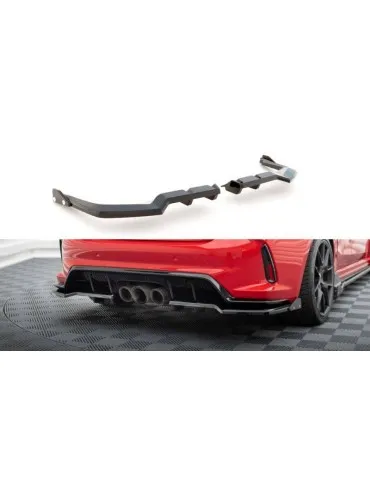 Diffuseur central Arrière (avec une barre verticale) V.1 + Volets latéraux HONDA CIVIC Type-R Mk 11 - Maxton