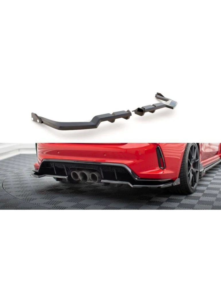 Diffuseur central Arrière (avec une barre verticale) V.1 + Volets latéraux HONDA CIVIC Type-R Mk 11 - Maxton
