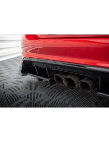 Diffuseur central Arrière (avec une barre verticale) V.1 + Volets latéraux HONDA CIVIC Type-R Mk 11 - Maxton