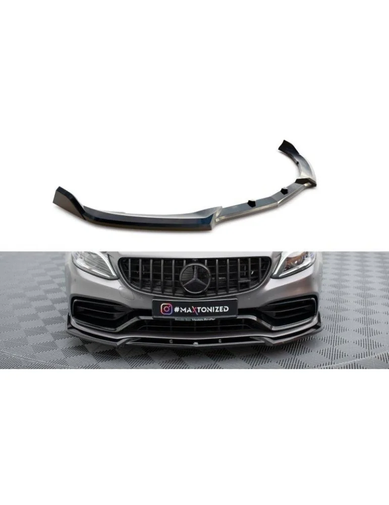 Lame de Pare-chocs Avant V.2 MERCEDES-AMG C63 Sedan / Estate W205 Facelift - Maxton