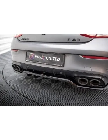 Diffuseur central Arrière (avec une barre verticale) MERCEDES-AMG C43 Coupe C205 Facelift - Maxton