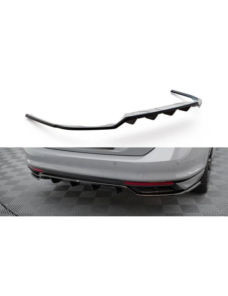 Diffuseur central Arrière (avec une barre verticale) VOLKSWAGEN PASSAT R-Line B8 Facelift - Maxton