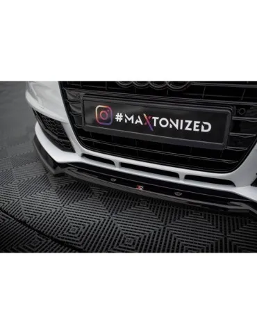 Lame de Pare-chocs Avant V.2 AUDI A4 Competition B8 Facelift - Maxton