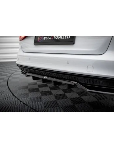 Diffuseur central Arrière (avec une barre verticale) AUDI A4 Competition B8 Facelift - Maxton