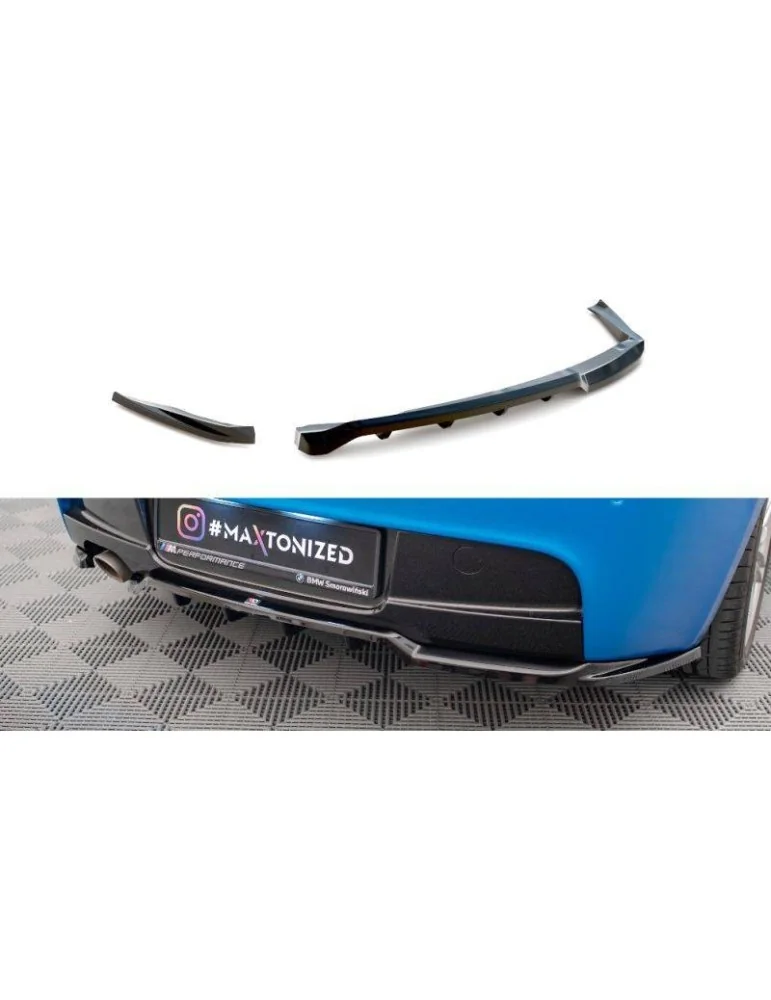 Diffuseur central Arrière (avec une barre verticale) BMW 1 M-Pack E87 Facelift - Maxton