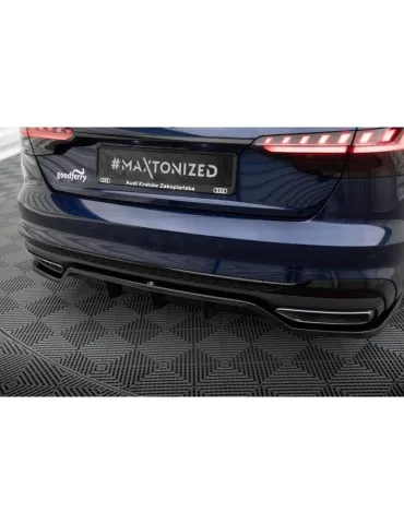 Diffuseur central Arrière (avec une barre verticale) V.2 AUDI A4 S-LINE B9 Facelift - Maxton
