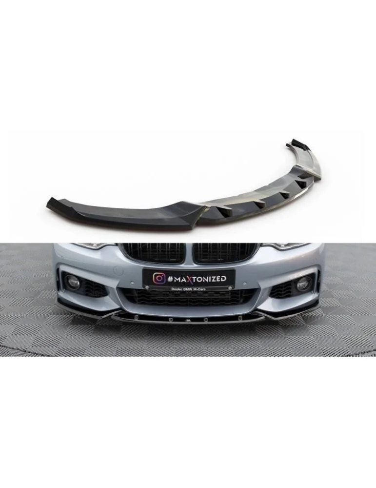 Lame de Pare-chocs Avant V.3 BMW 4 Coupe M-Pack F32 - Maxton