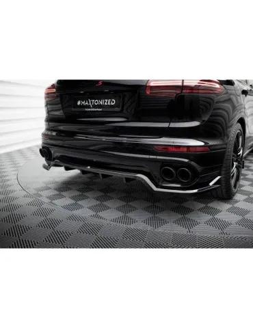 Diffuseur central Arrière (avec une barre verticale) PORSCHE CAYENNE MK2 Facelift - Maxton