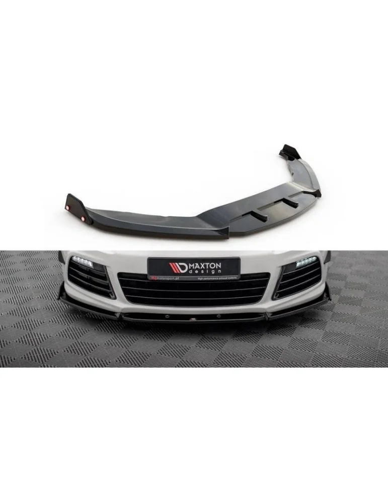 Lame de Pare-chocs Avant V.3 + Volets latéraux VOLKSWAGEN SCIROCCO R MK3 - Maxton