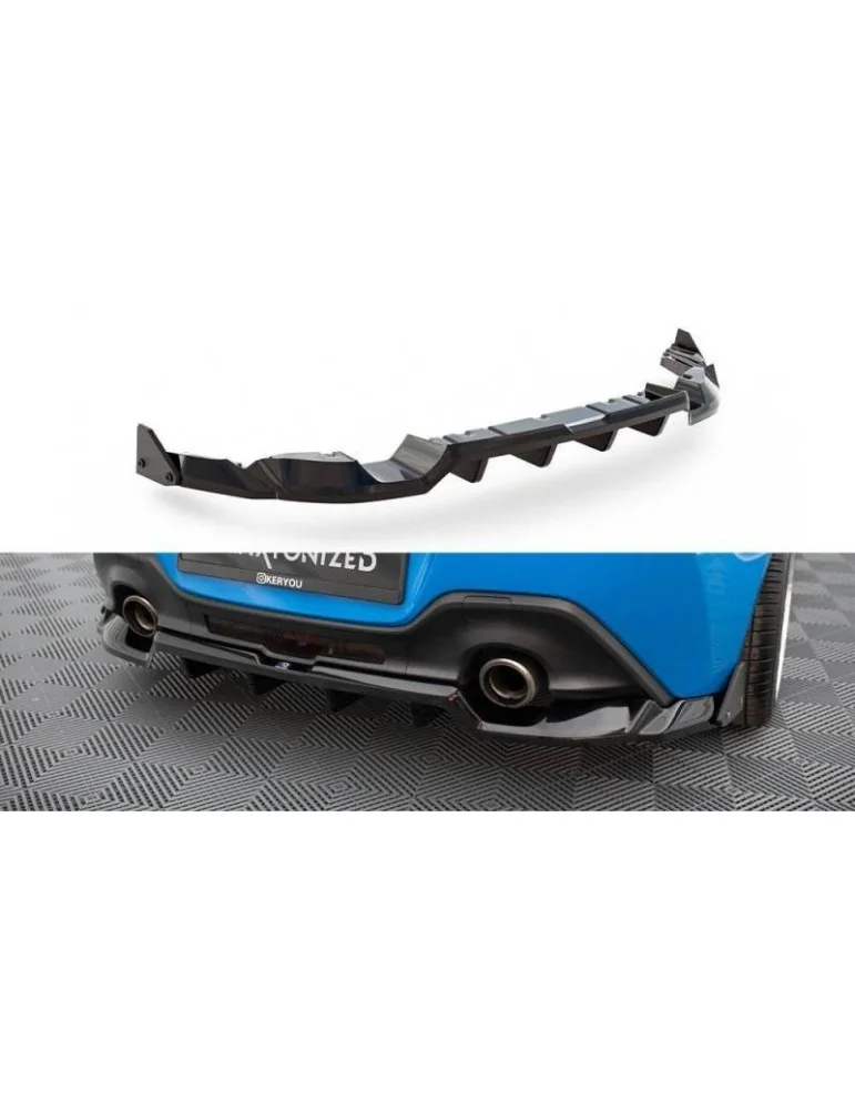 Diffuseur central Arrière (avec une barre verticale) V.1 + Volets latéraux TOYOTA GR86 MK1 - Maxton