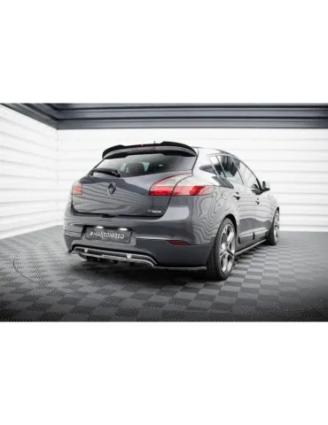 Diffuseur central Arrière (avec une barre verticale) Renault Megane GT MK3 Facelift - Maxton