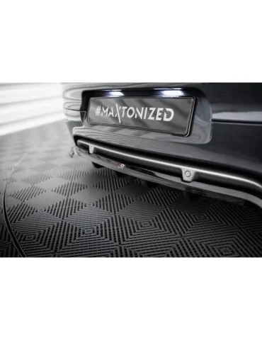 Diffuseur central Arrière (avec une barre verticale) Renault Megane GT MK3 Facelift - Maxton