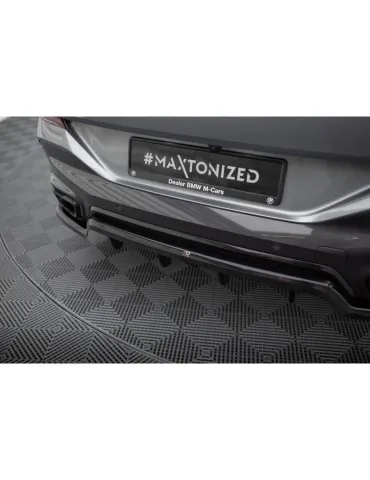 Diffuseur central Arrière (avec une barre verticale) V.1 BMW X6 M-Pack G06 Facelift - Maxton