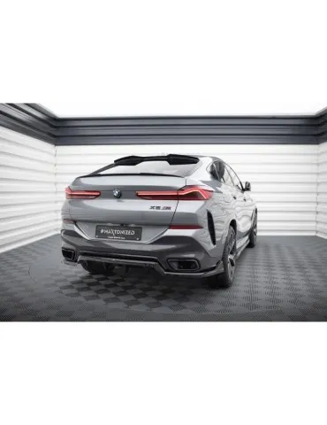 Diffuseur central Arrière (avec une barre verticale) V.2 BMW X6 M-Pack G06 Facelift - Maxton