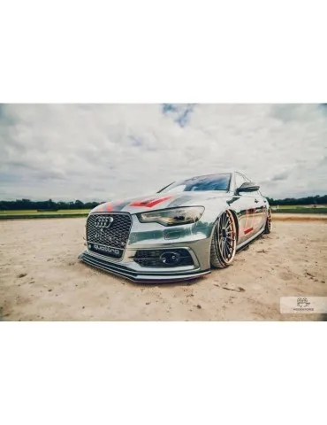 Lame de Pare-chocs sport Avant AUDI A6 C7 S-LINE 2 SplitterS 1 JEU ABS - Maxton