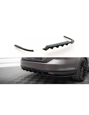 Diffuseur central Arrière (avec une barre verticale) VOLKSWAGEN PASSAT R-Line B8 - Maxton