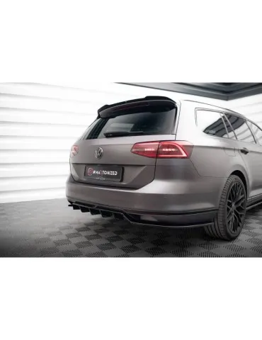 Diffuseur central Arrière (avec une barre verticale) VOLKSWAGEN PASSAT R-Line B8 - Maxton