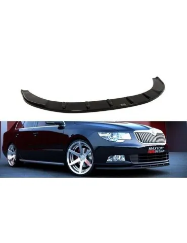 Lame de Pare-chocs Avant SKODA SUPERB MK2 (Pour sport Rajout de Pare-chocs Avant) - Maxton