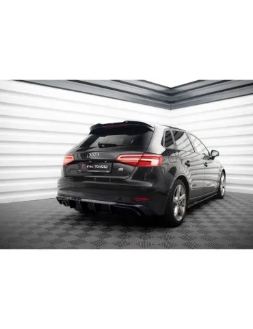 Diffuseur Arrière Complet AUDI A3 Sportback 8V Facelift (Version avec embout d'échappement d'un seul côté) - Maxton