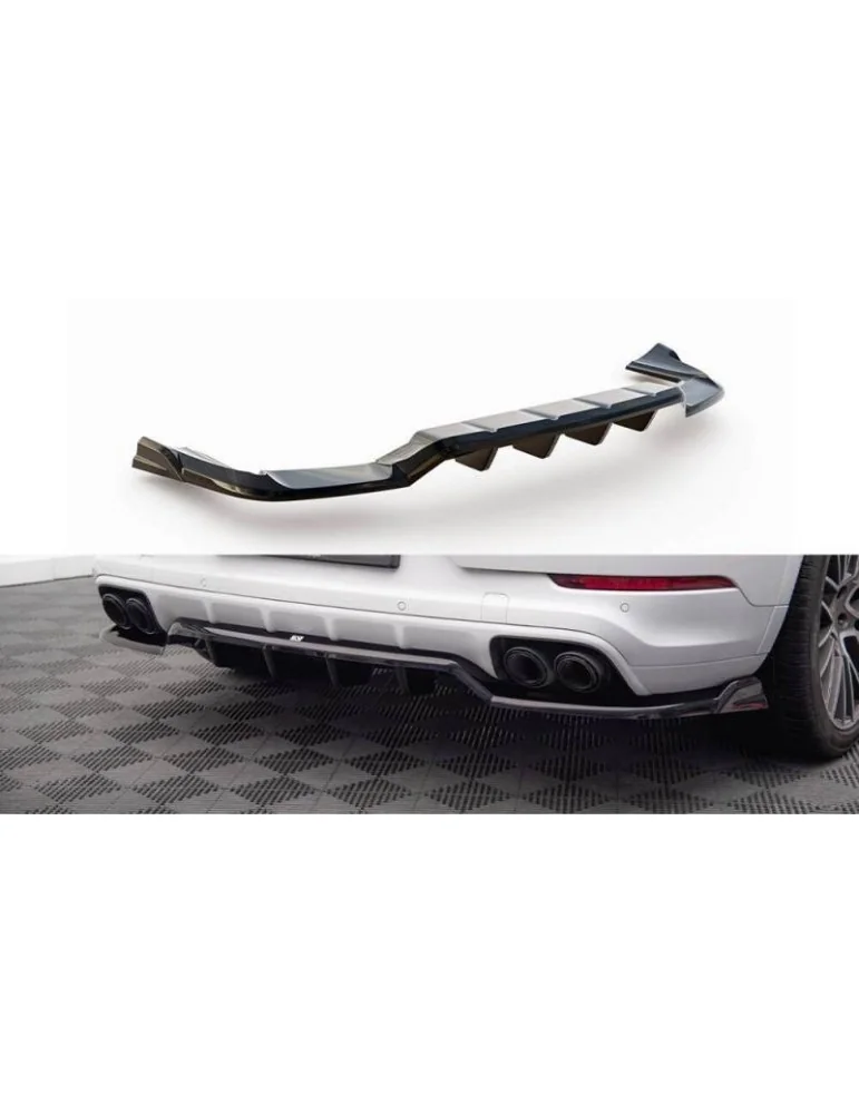 Diffuseur central Arrière (avec une barre verticale) PORSCHE CAYENNE Coupe MK3 - Maxton