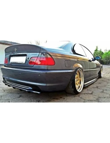 Diffuseur central Arrière BMW 3 E46 MPACK Coupe (avec une barre verticale) - Maxton