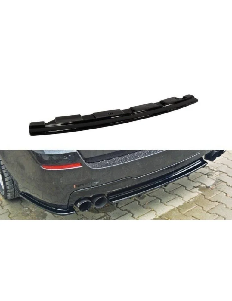 Lame / Diffuseur centrale Arrière BMW 5 F11 M-PACK - sans barres verticales (échappement doubles) - Maxton