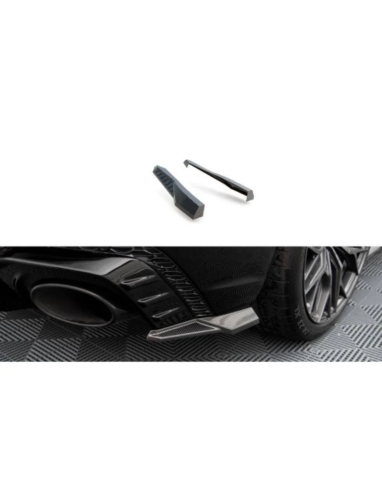 Lame de pare-chocs Latérales Arrière Fibre de carbone AUDI RSQ8 MK1 - Maxton