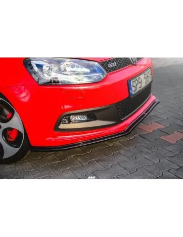Lame de Pare-chocs Avant / Splitter V.2 VOLKSWAGEN POLO MK5 GTI 6R Avant Facelift - Maxton