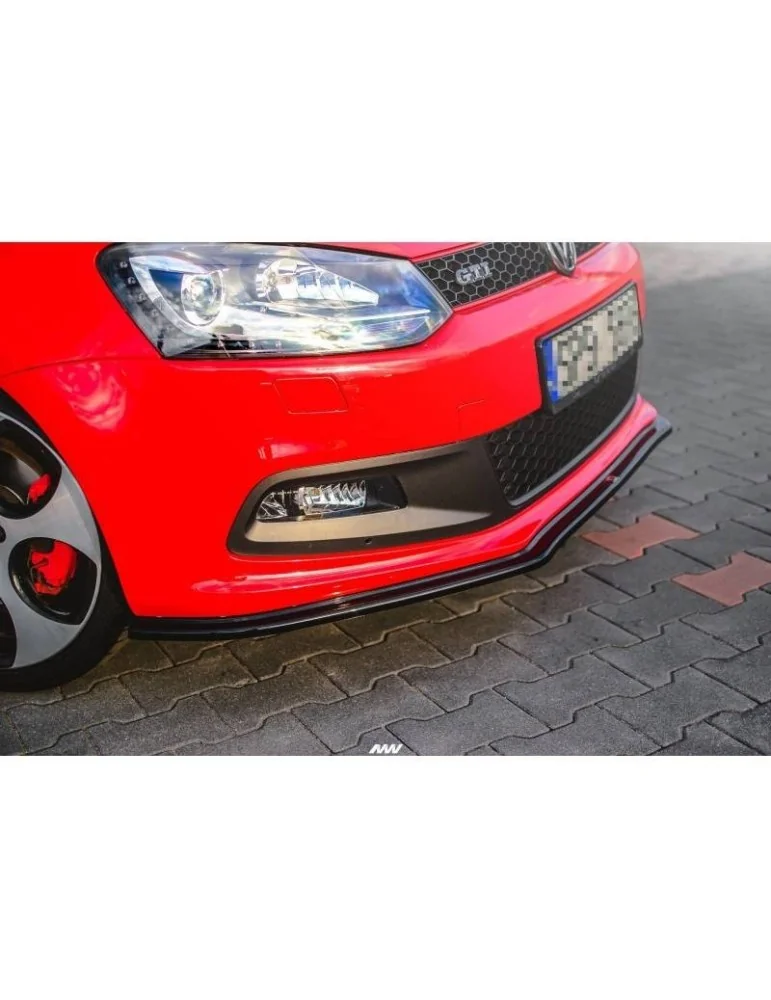 Lame de Pare-chocs Avant / Splitter V.2 VOLKSWAGEN POLO MK5 GTI 6R Avant Facelift - Maxton