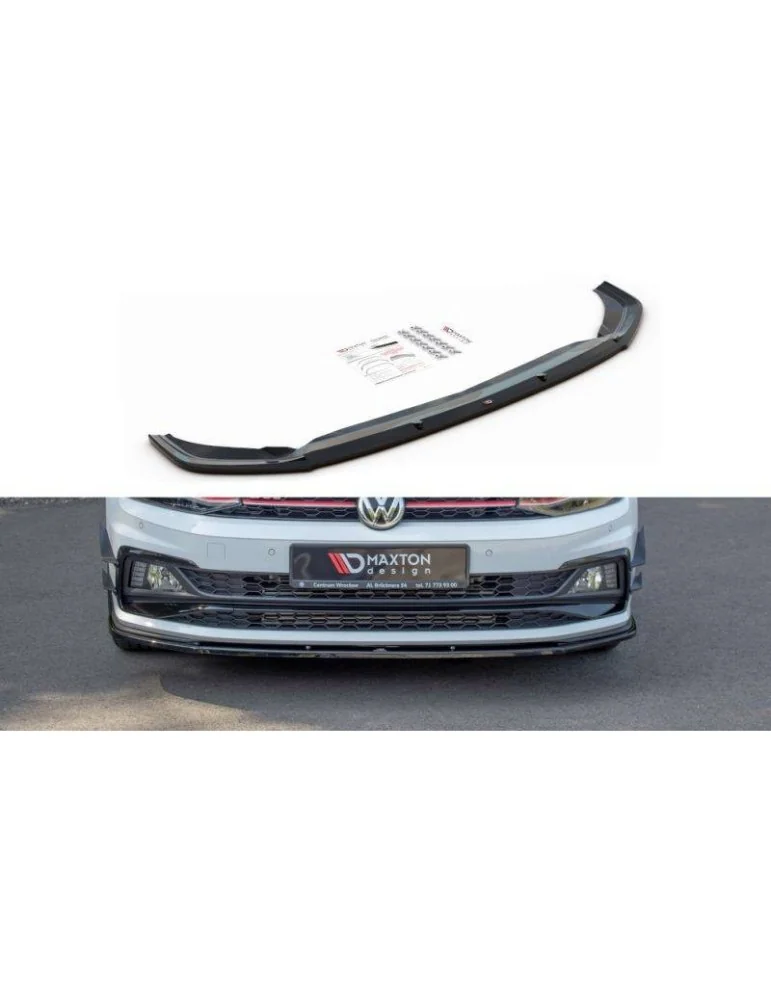 Lame de Pare-chocs Avant / Splitter V.1 VW POLO MK6 GTI - Maxton