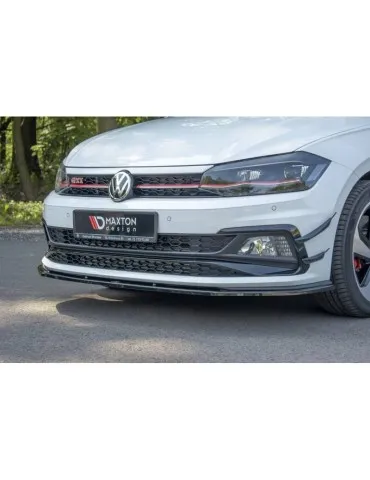 Lame de Pare-chocs Avant / Splitter V.1 VW POLO MK6 GTI - Maxton