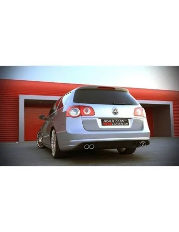 Lame / Diffuseur du Pare-chocs Arrière VW PASSAT B6 ( R-LINE  ) 2 ECHAPPEMENT - Maxton