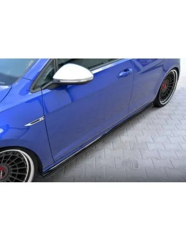 Extension / Rajout de Bas de caisse sport VW GOLF 7 R / R-Line Facelift Texturé - Maxton
