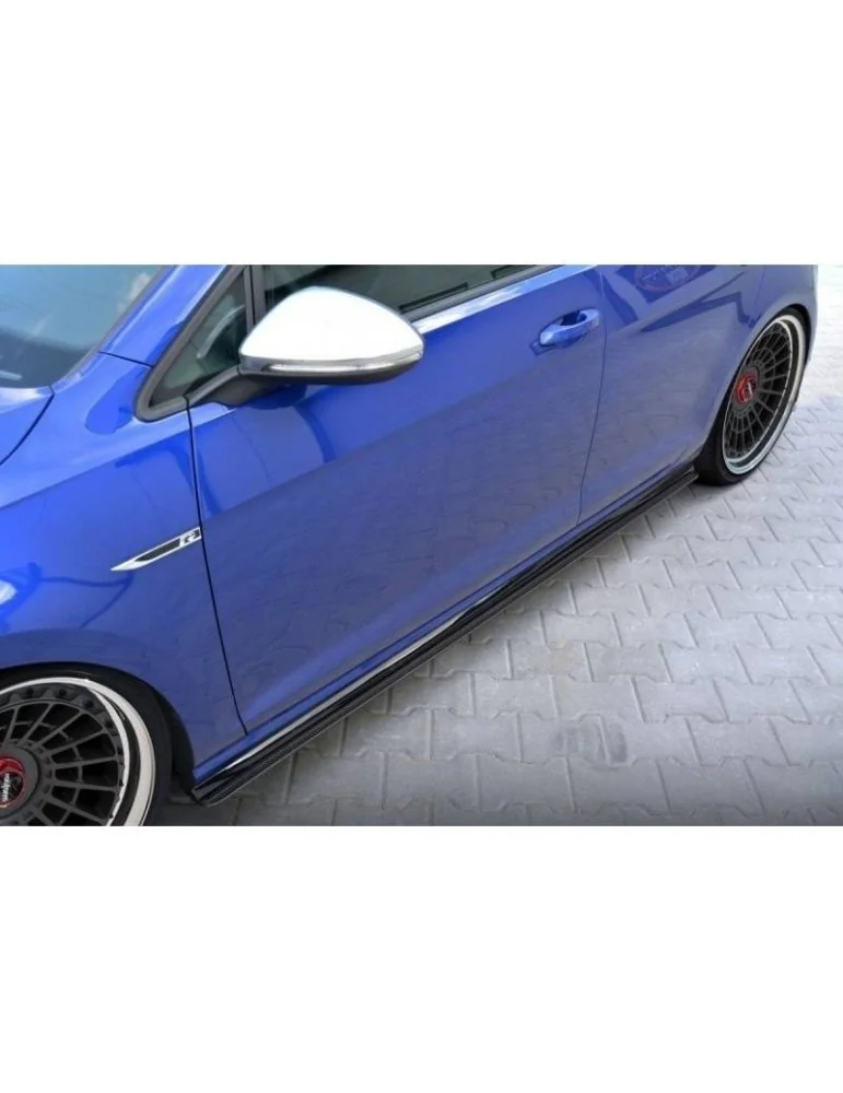 Extension / Rajout de Bas de caisse sport VW GOLF 7 R / R-Line Facelift Texturé - Maxton
