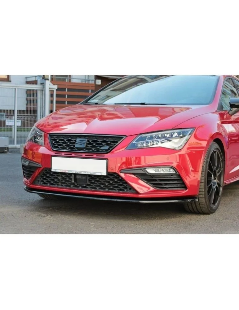 Lame de Pare-chocs Avant V.1 SEAT LEON CUPRA / FR MK3 FL - Maxton