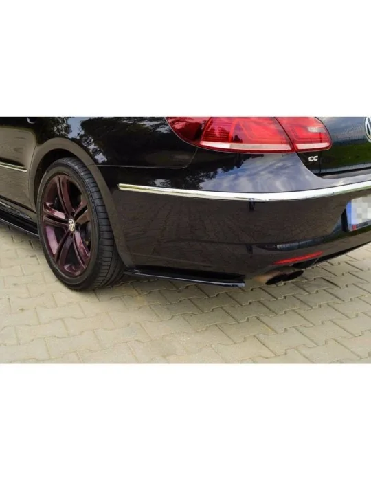 Splitters latéraux arrière Volkswagen CC R-Line noir brillant