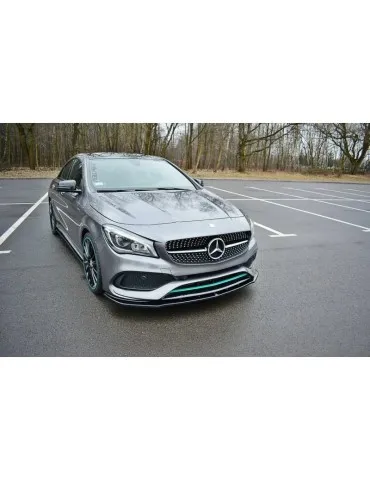 Lame de Pare-chocs Avant / Splitter V.1 MERCEDES-BENZ CLA C117 AMG-LINE Facelift - Maxton