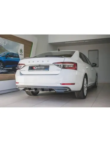 Lame / Diffuseur du Pare-chocs Arrière SKODA SUPERB MK3 FL - Maxton