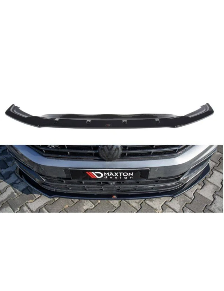 Lame de Pare-chocs Avant / Splitter V.1 VOLKSWAGEN PASSAT R-Line B8 - Maxton