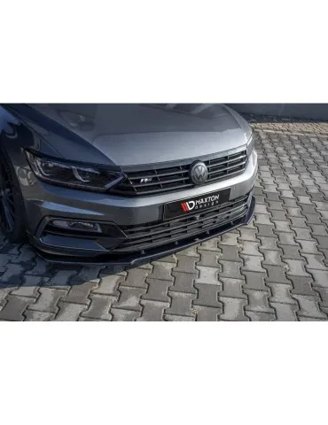 Lame de Pare-chocs Avant / Splitter V.1 VOLKSWAGEN PASSAT R-Line B8 - Maxton