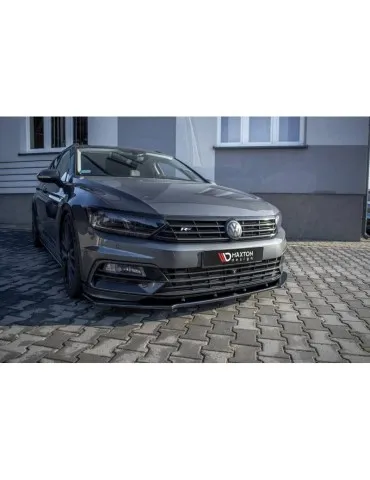 Lame de Pare-chocs Avant / Splitter V.1 VOLKSWAGEN PASSAT R-Line B8 - Maxton