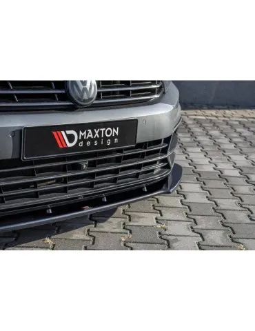 Lame de Pare-chocs Avant / Splitter V.1 VOLKSWAGEN PASSAT R-Line B8 - Maxton