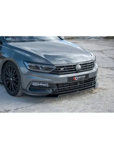 Lame de Pare-chocs Avant / Splitter V.2 VOLKSWAGEN PASSAT R-Line B8 - Maxton